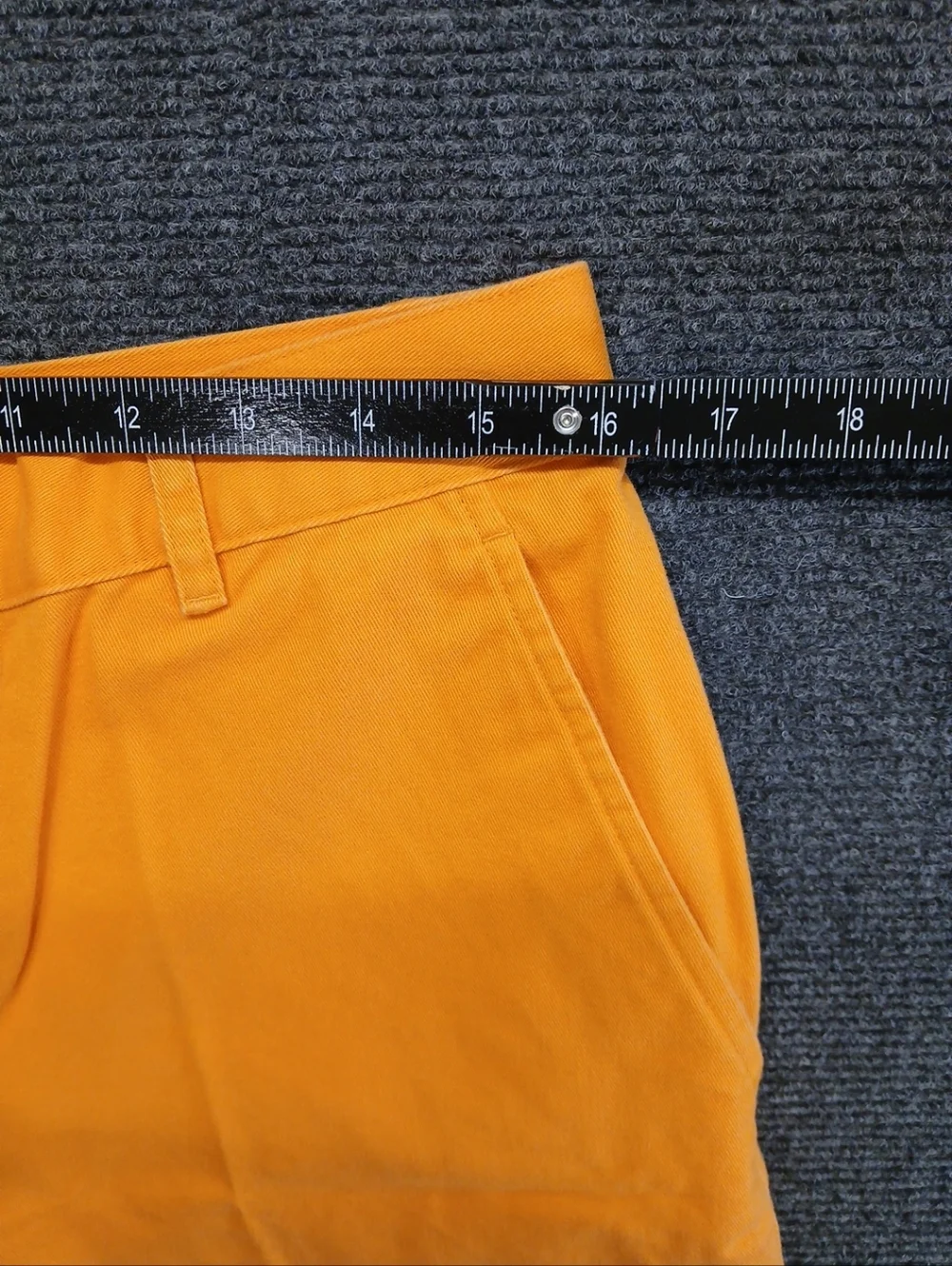 Women's LAUREN by RALPH LAUREN Sunkiss Orange Cotton Chino Shorts Sz 10 - Picture 5 of 10
